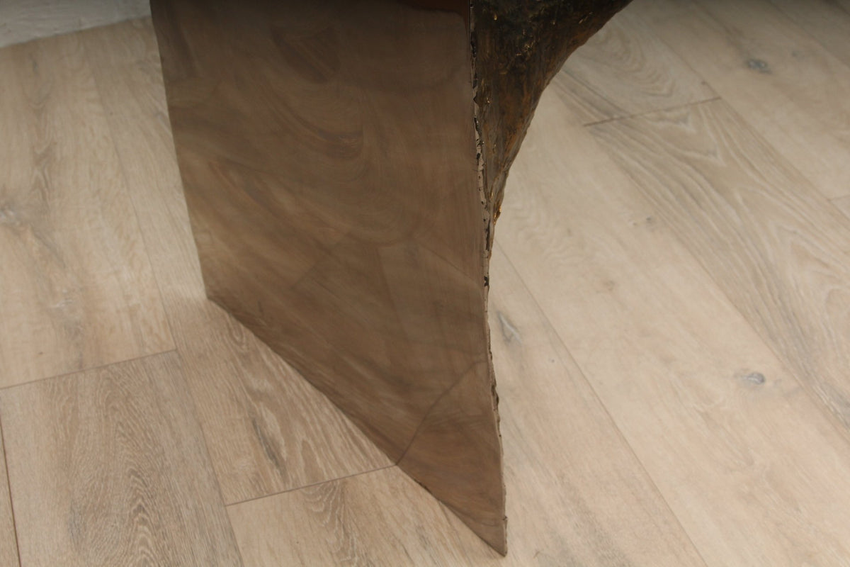 Vintage Silas Seandel Brutalist Bronze Console Table