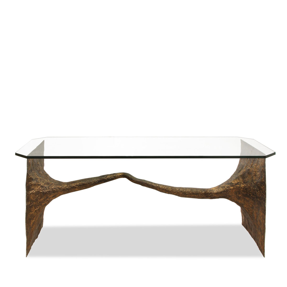 Vintage Silas Seandel Brutalist Bronze Console Table