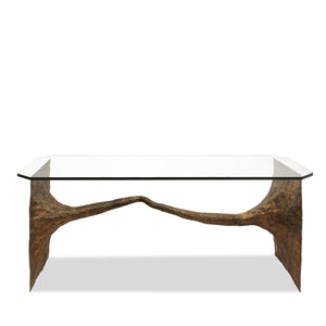Vintage Silas Seandel Brutalist Bronze Console Table