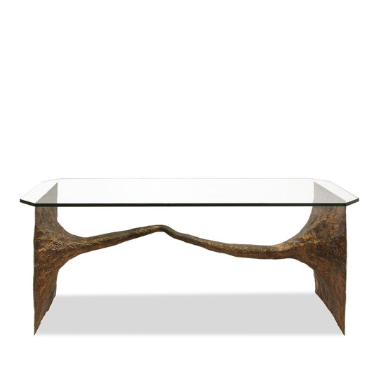 Vintage Silas Seandel Brutalist Bronze Console Table
