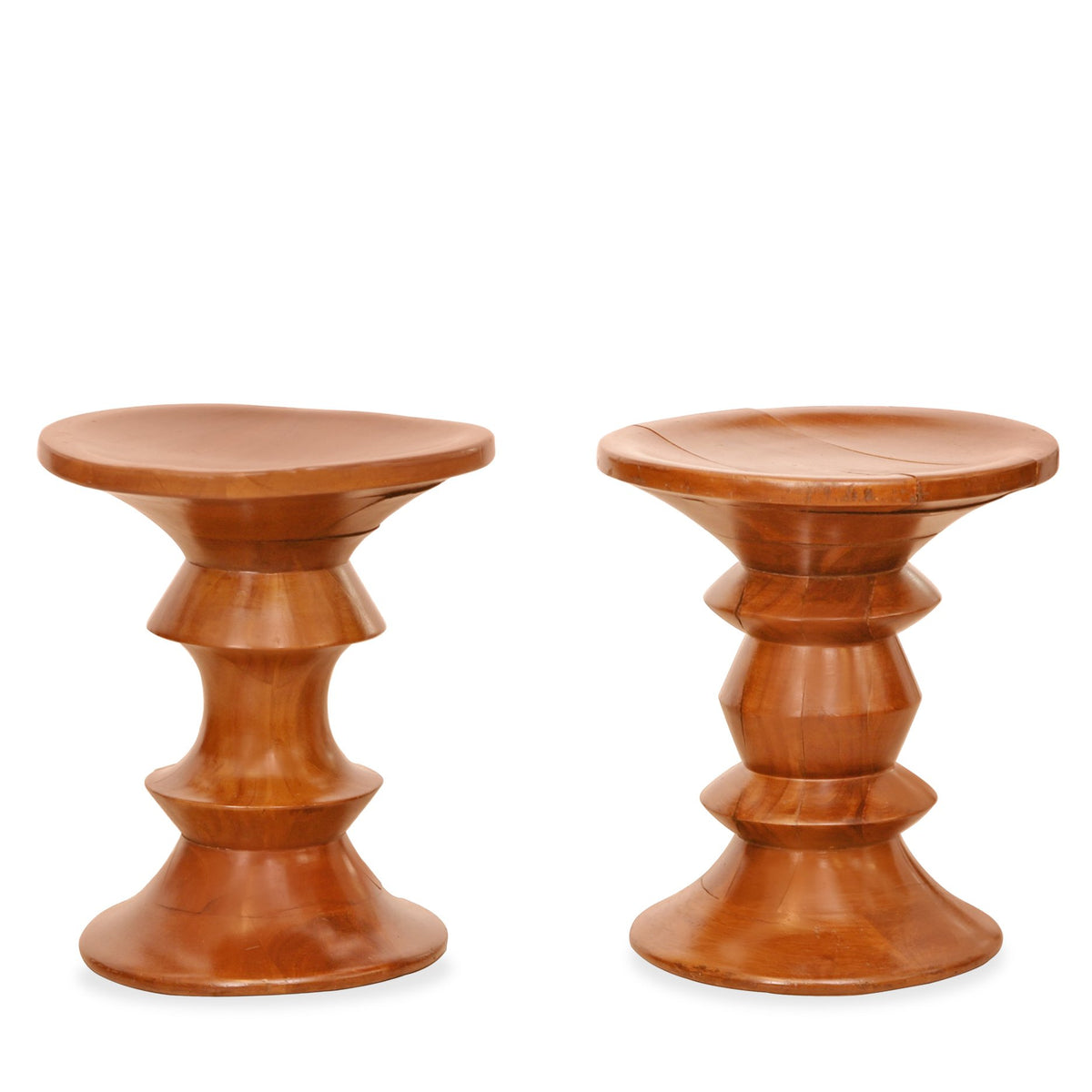 Vintage Charles and Ray Eames Time Life Stools B & C Circa 1960s (Set of 2)