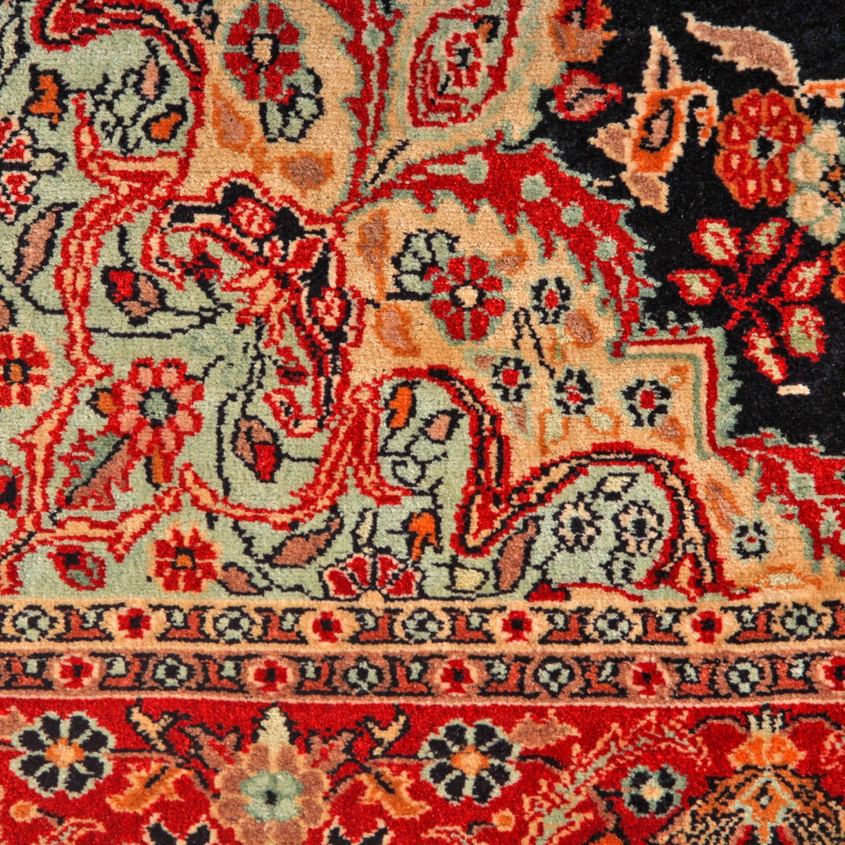 Vintage Fine Persian Kashan Carpet (3 ft 1 in  x 5 ft)