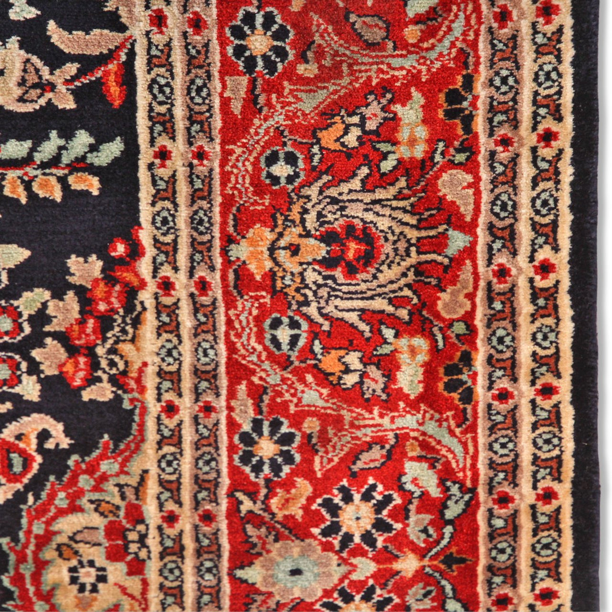 Vintage Fine Persian Kashan Carpet (3 ft 1 in  x 5 ft)