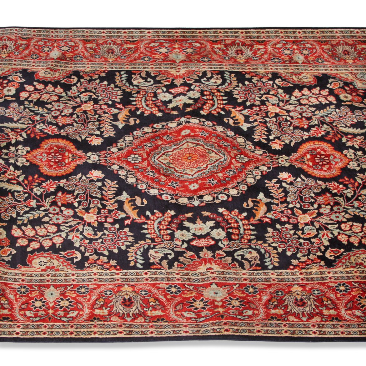 Vintage Fine Persian Kashan Carpet (3 ft 1 in  x 5 ft)