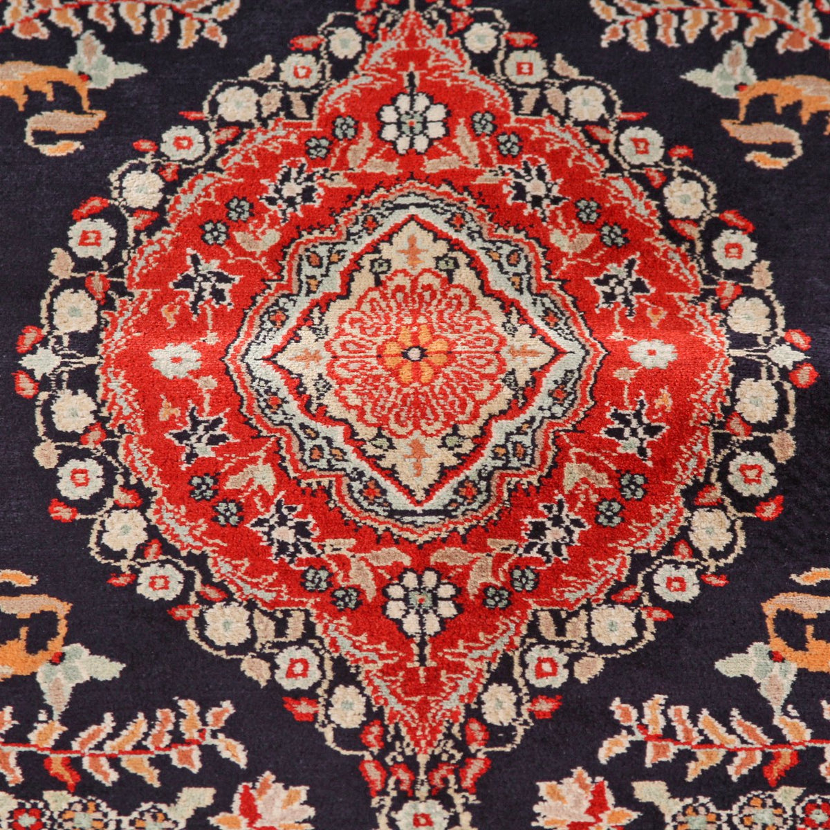 Vintage Fine Persian Kashan Carpet (3 ft 1 in  x 5 ft)