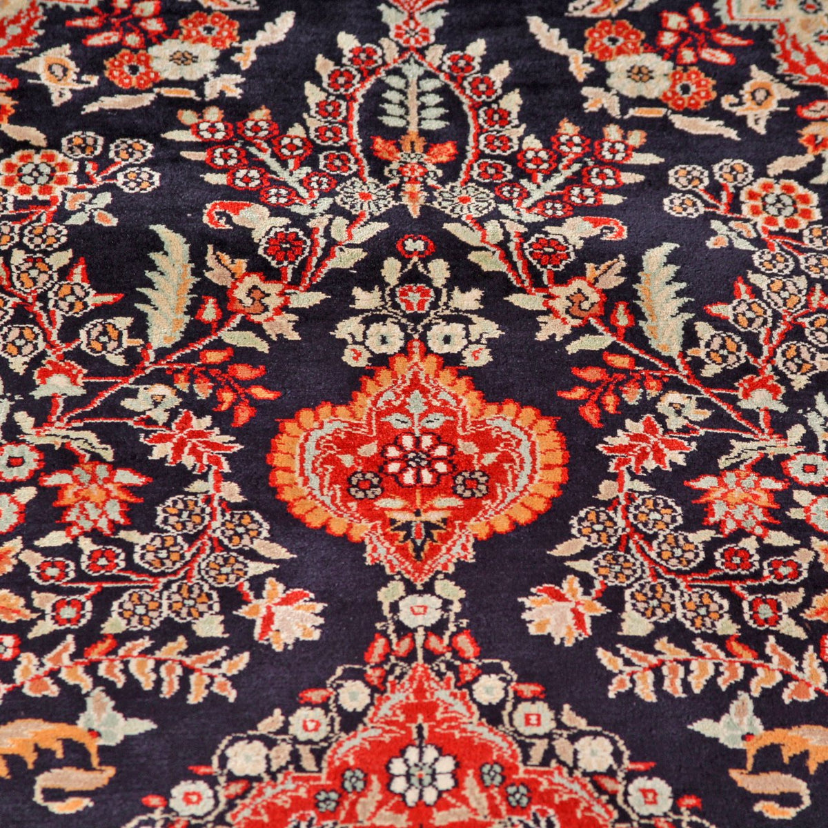 Vintage Fine Persian Kashan Carpet (3 ft 1 in  x 5 ft)