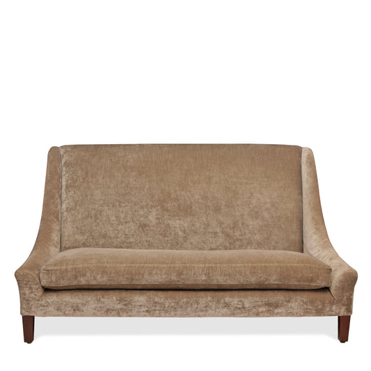 Vintage French Armless Highback Settee