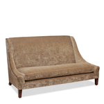 Vintage French Armless Highback Settee