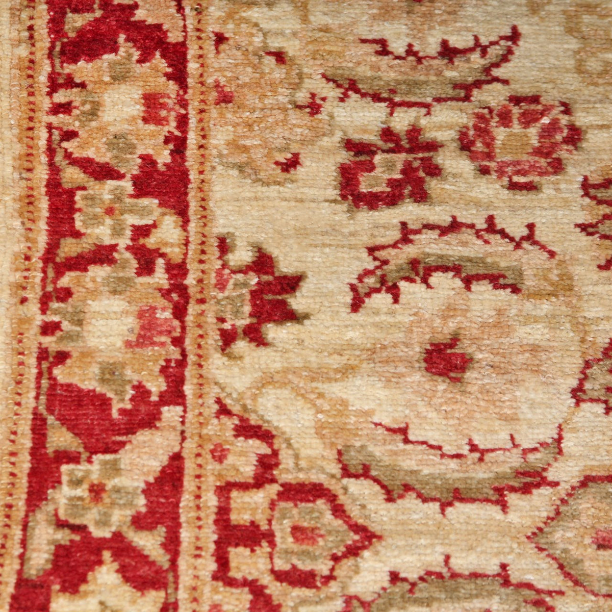 Vintage Handknotted Peshawar Ziegler Runner Carpet (9 ft x 5 ft)