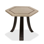 Vintage Harvey Probber Hexagonal Terrazzo & Brass Inlay Side Table
