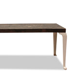 Vintage Industrial Marble & Iron Indoor Outdoor Coffee Table