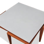 Vintage Italian Gio Ponti Style Coffee Table with Formica Top and Sculptural Walnut Frame C1950s