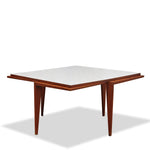 Vintage Italian Gio Ponti Style Coffee Table with Formica Top and Sculptural Walnut Frame C1950s