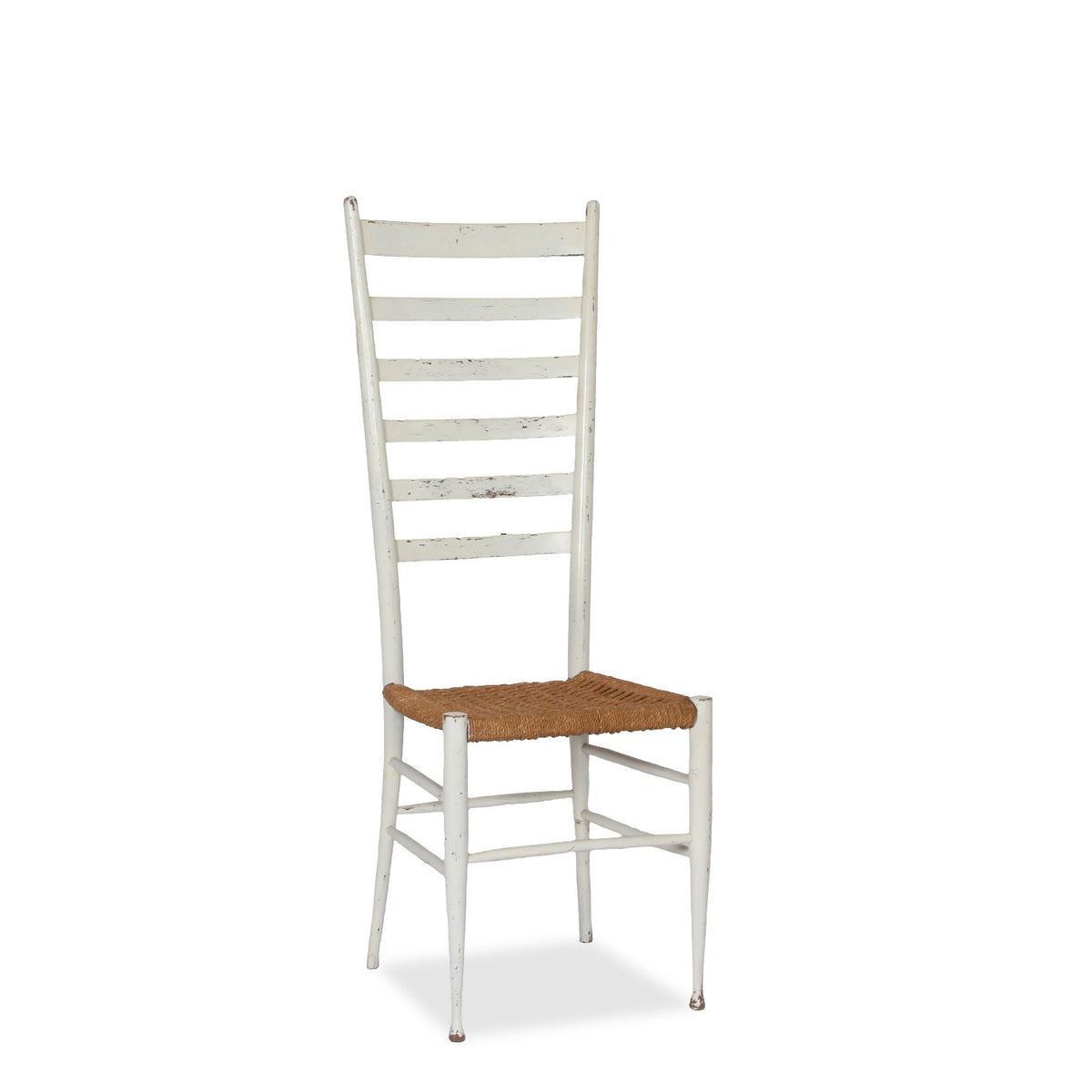 Vintage Italian Gio Ponti Style Ladderback Chairs, Set of 4