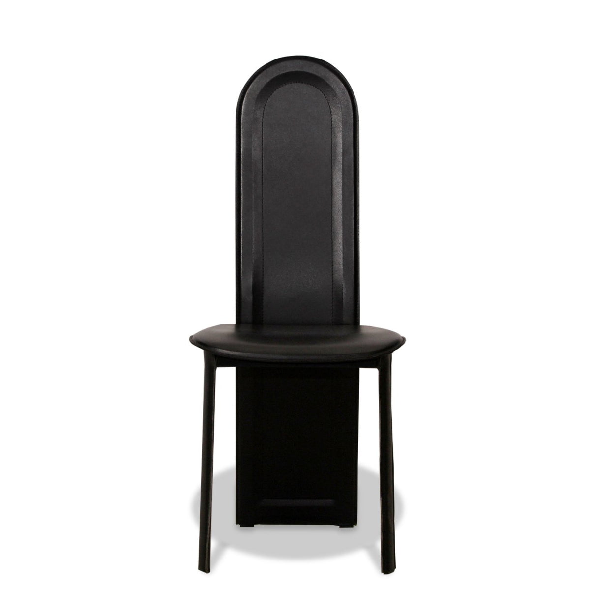 Set of 6 Vintage Italian Leather Dining Chairs