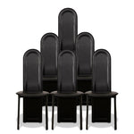 Set of 6 Vintage Italian Leather Dining Chairs