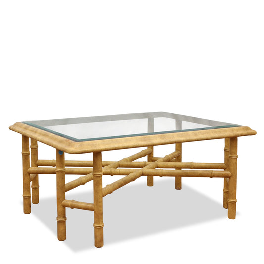 Vintage John Widdicomb Faux Bamboo Coffee Table