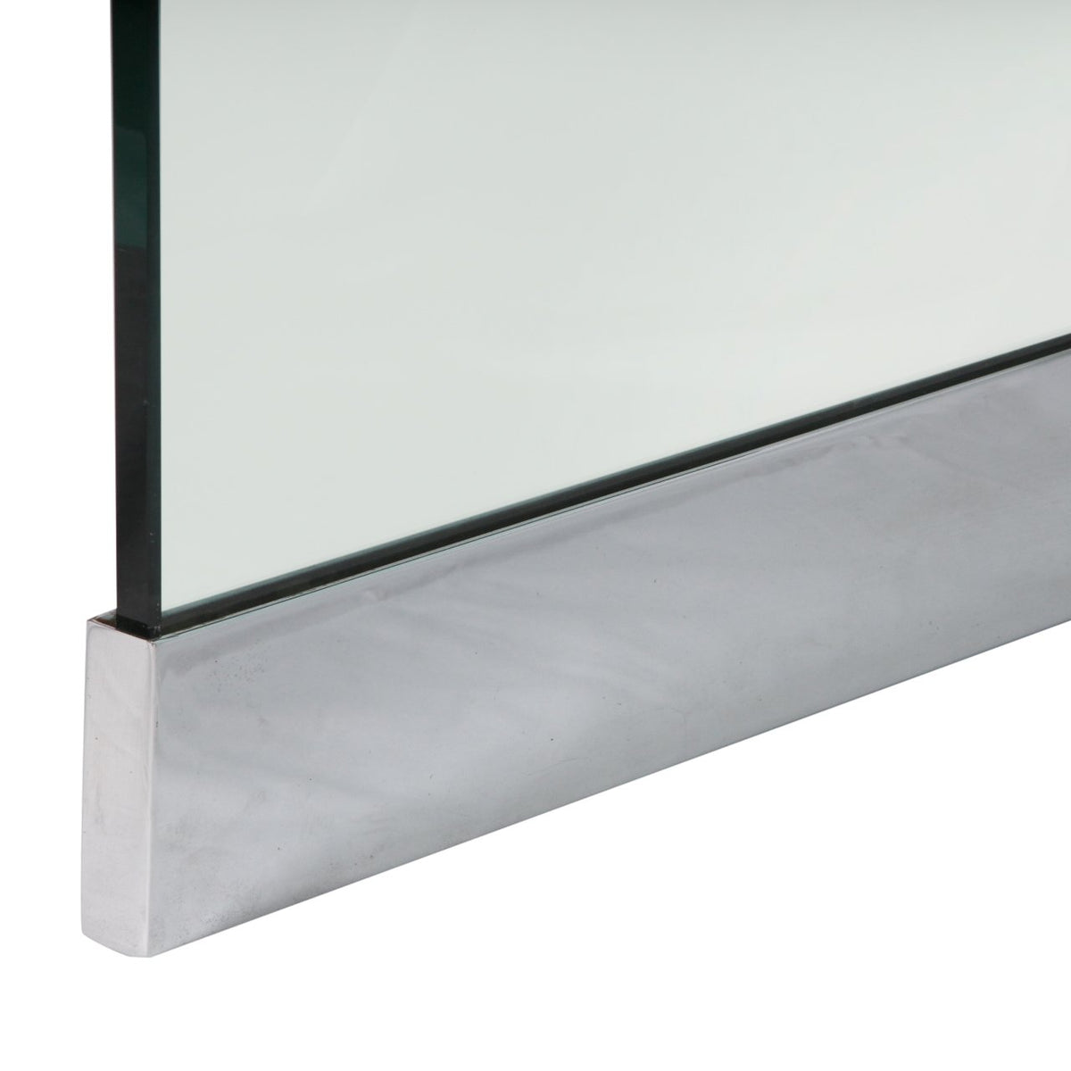Vintage Leon Rosen Nickel and Glass Waterfall Coffee Table for Pace
