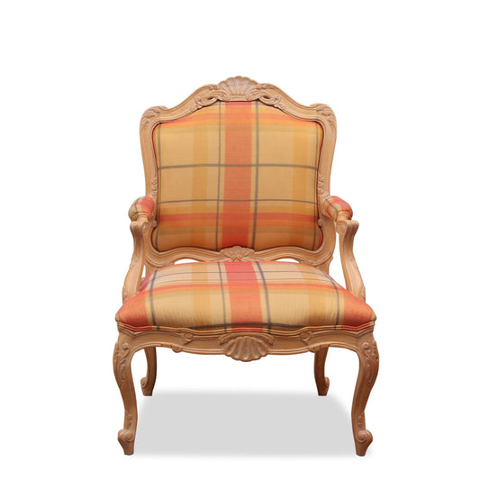 Vintage Louis XV French Hand Carved Armchair