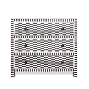 Vintage Moroccan Style Modern Bone Inlay Chest of Drawers