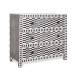 Vintage Moroccan Style Modern Bone Inlay Chest of Drawers