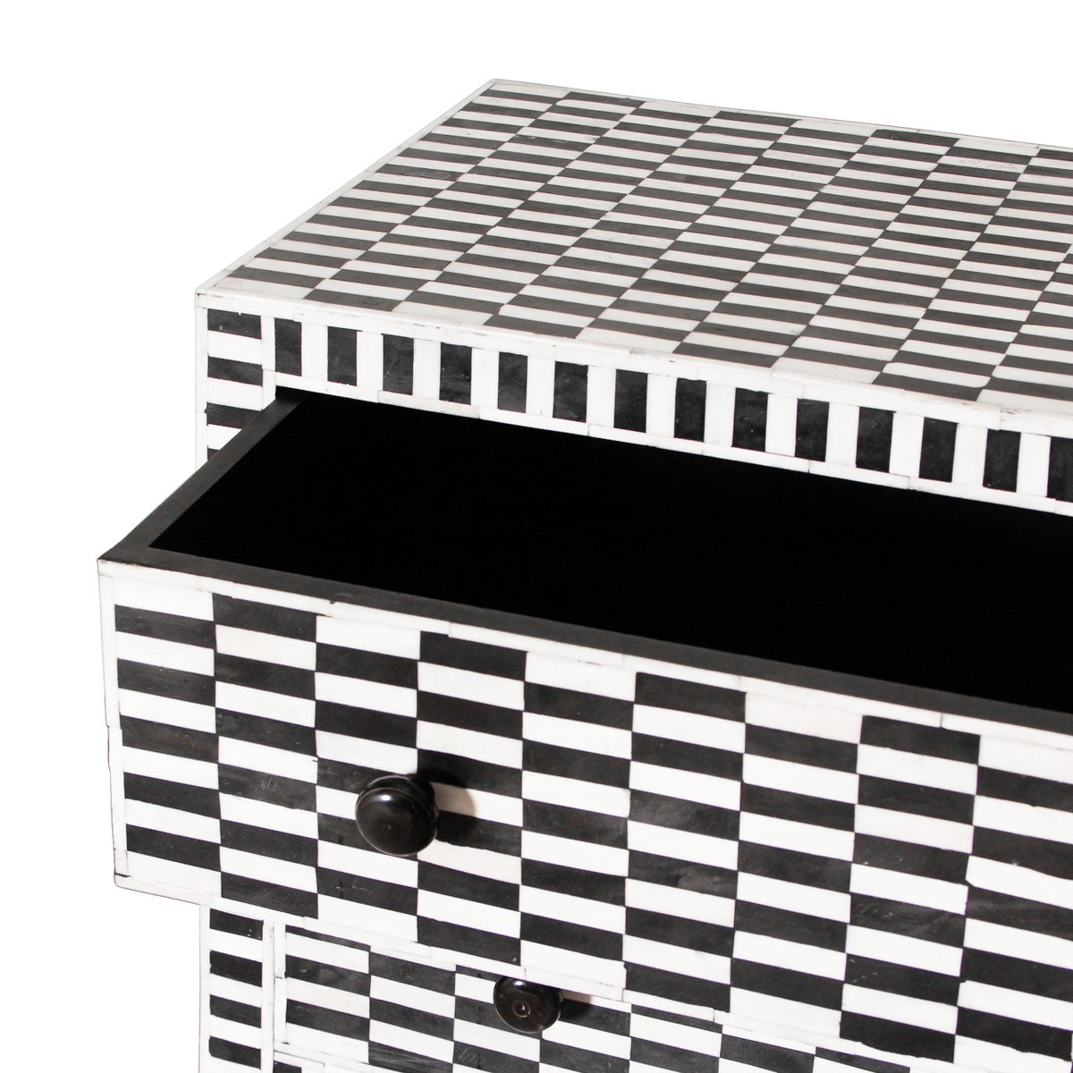 Vintage Moroccan Style Modern Bone Inlay Chest of Drawers