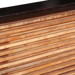 Vintage Modern Brutalist Wood Slat Bed Frame