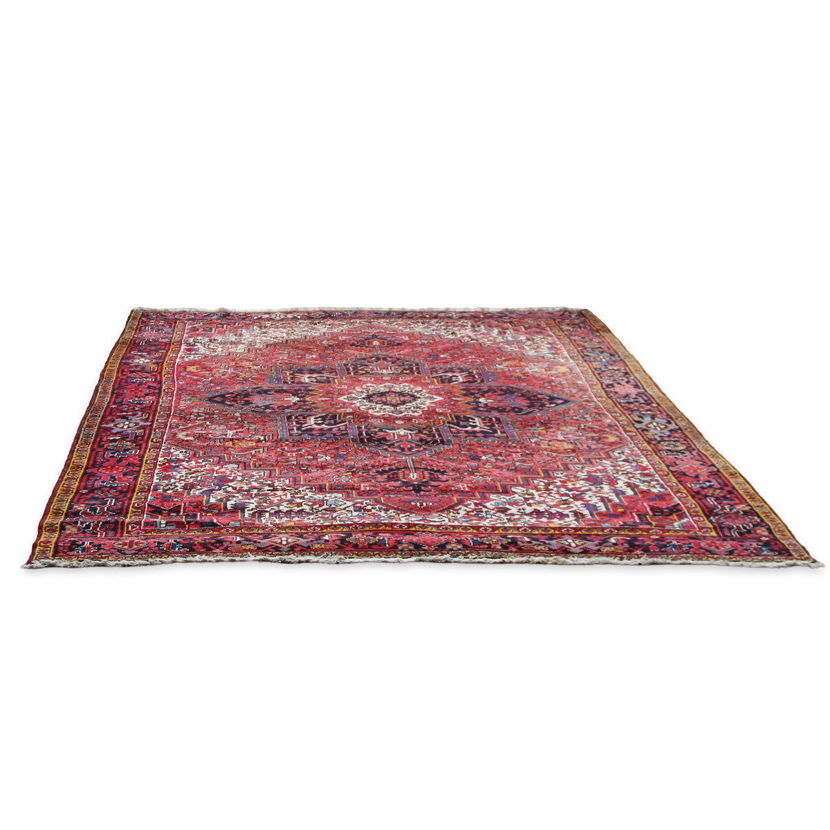 Vintage Persian Heriz in Geometric Pattern (8 ft 1 in x 11 ft 3in)