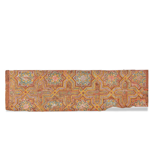 Vintage Soumak Handpainted on Wood Artwork