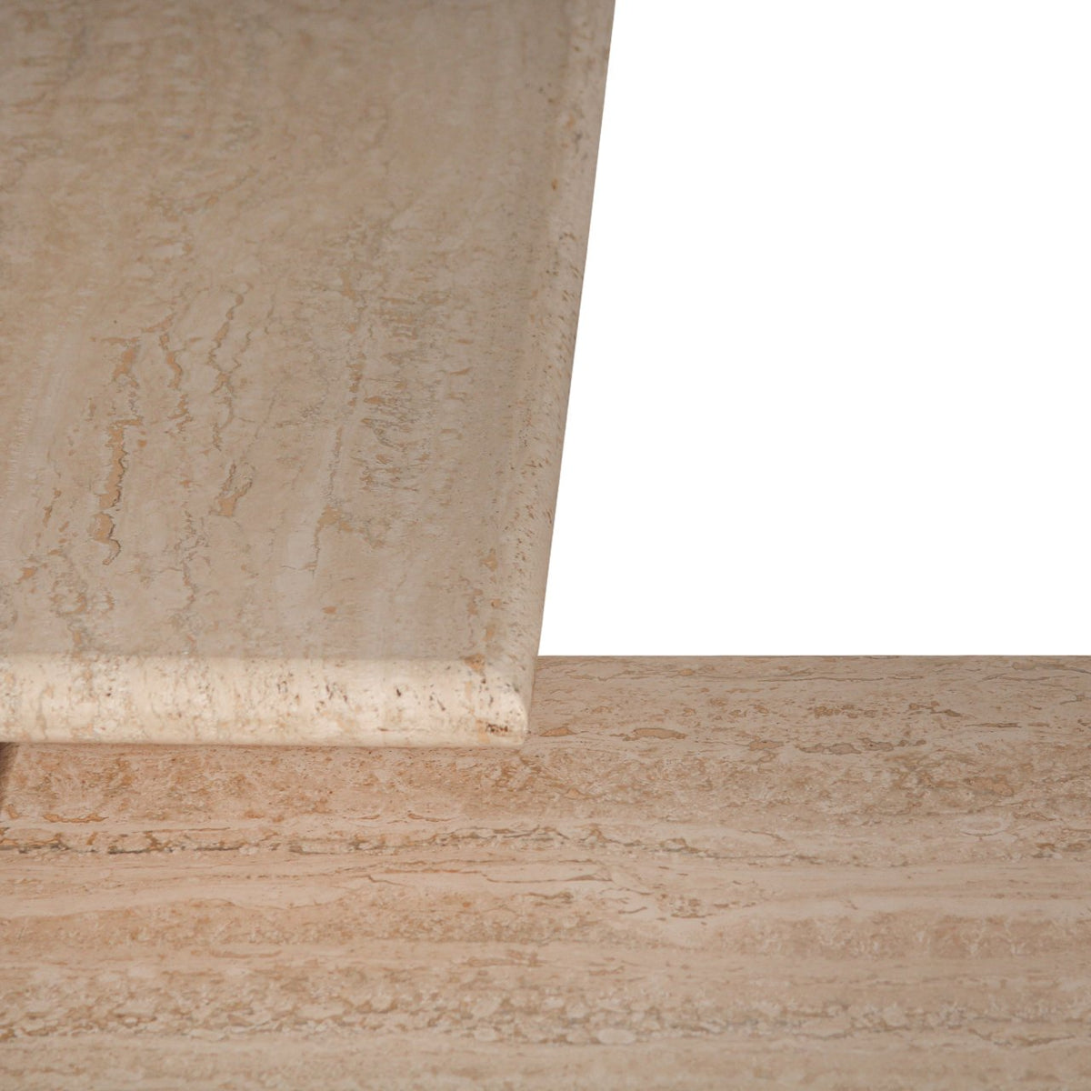 Vintage Travertine Marble Nesting Coffee Side Tables, C1970s