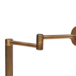 Vintage Walter Von Nessen Brass Swing Arm Table Lamp with Adjustable Cylindrical Shade