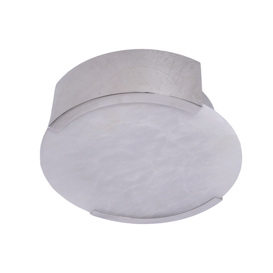 Visual Comfort Melange 14 Small Flush Mount with Alabaster Shade by Kelly Wearstler