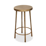 Weston Counter Stool - Hammered Aged Brass from Frances and Son, Set of 3