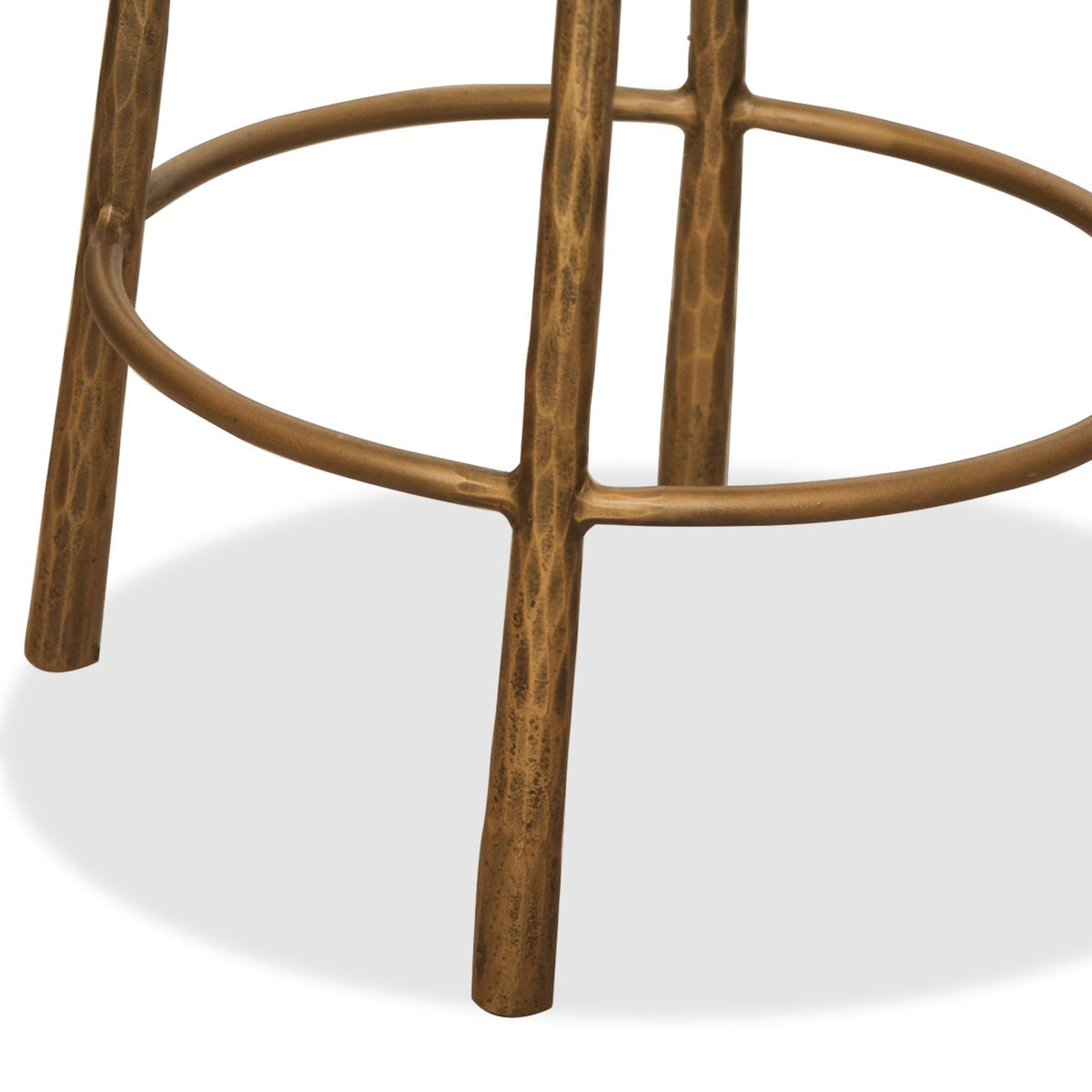 Weston Counter Stool - Hammered Aged Brass from Frances and Son, Set of 3