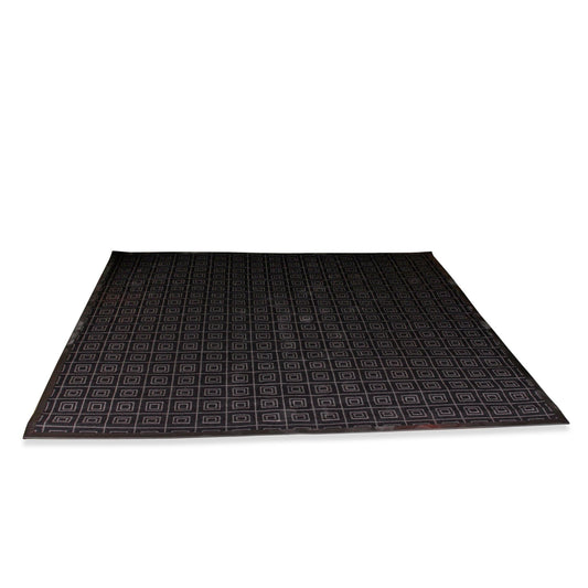 Contemporary Wool Carpet with Leather Edges (10 ft 5 in x 9 ft 2 in)