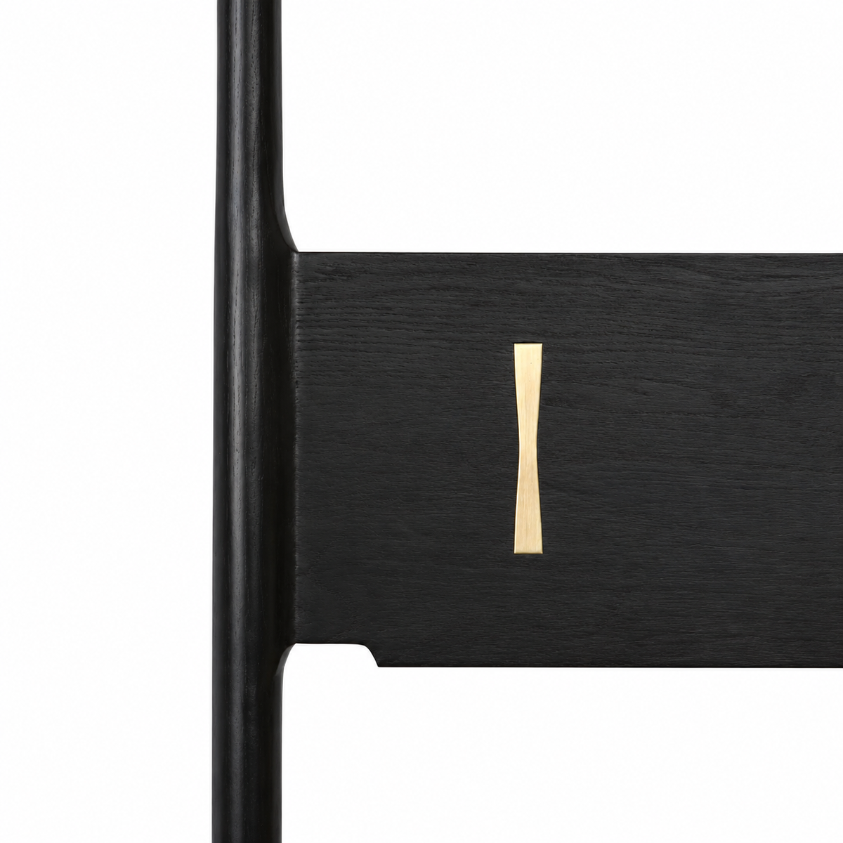 Dansk Handmade Ebonized Oak and Brass by Chris Earl King size Bed Frame