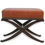 Pair of Modern Woven Leather X Base Benches