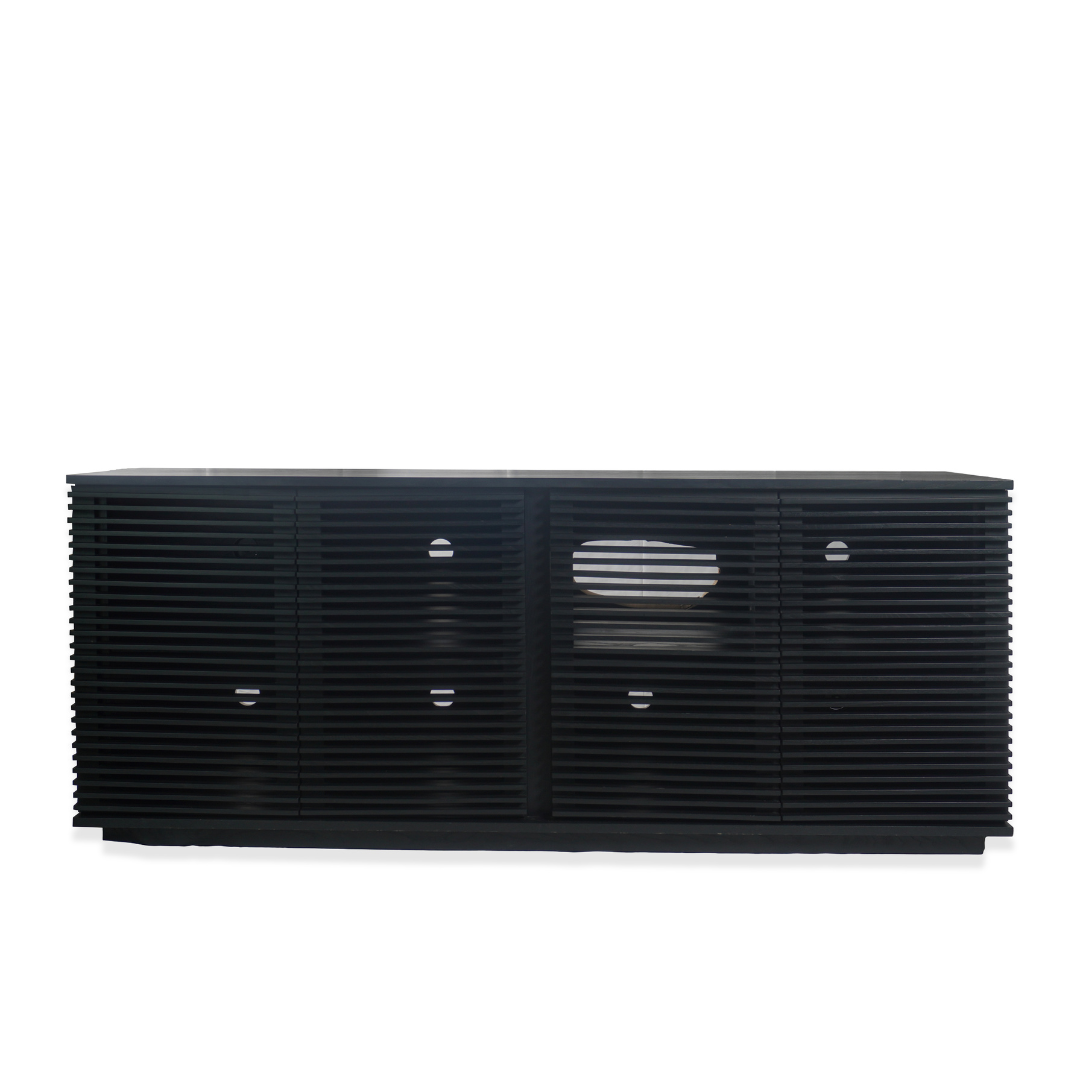 Modern Wood Slat Media Console