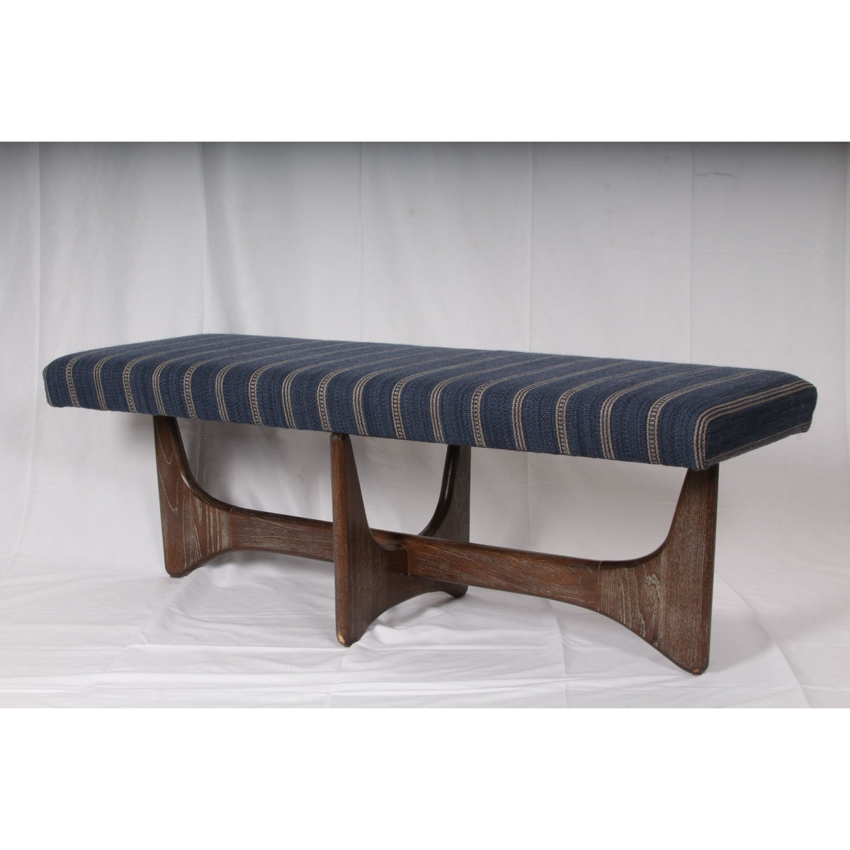 Adrian Pearsall Style Sculptural Walnut Bench
