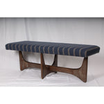Adrian Pearsall Style Sculptural Walnut Bench