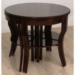 Antique Art Deco Nesting Walnut Tables C1930s