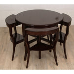 Antique Art Deco Nesting Walnut Tables C1930s