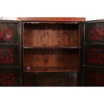 Antique Chinese Red Lacquered Armoire C1890s