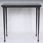 Diego Giacometti Style Hammered Cast Iron & Slate Top Occasional Table
