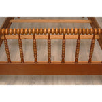 Antique American Bobbin Turned Fruitwood Spindle Full Size Bed Frame