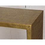 Julian Chichester Distressed Brass Modern Console Table
