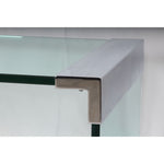 Vintage Leon Rosen Nickel and Glass Waterfall Coffee Table for Pace