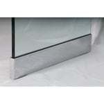 Vintage Leon Rosen Nickel and Glass Waterfall Coffee Table for Pace