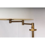 Modern Glass and Brass Adjustable Floor Lamps, Pair of