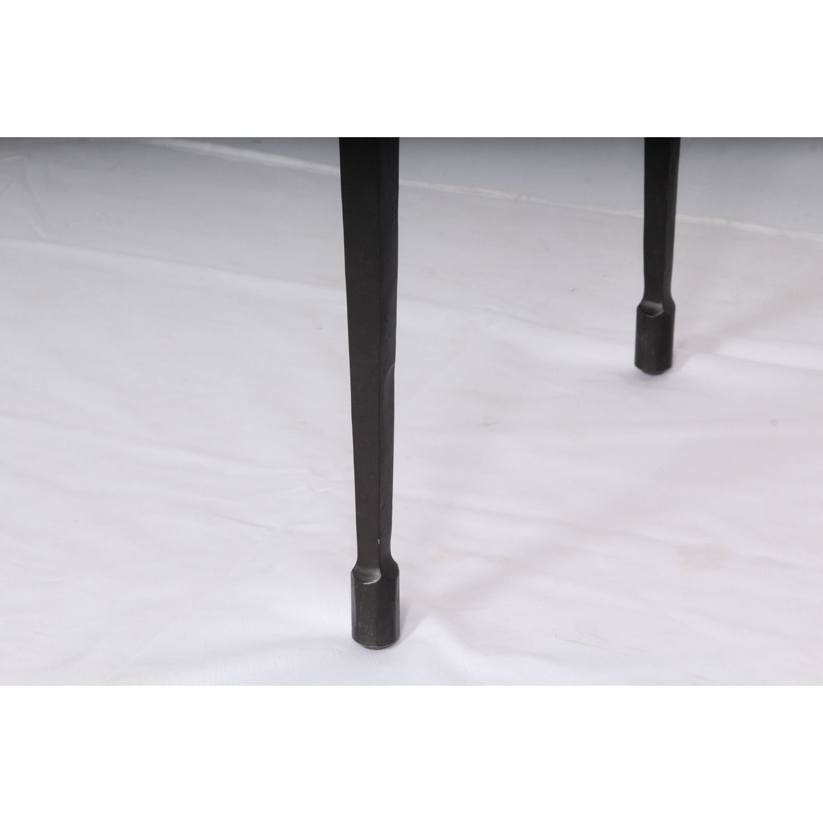 Diego Giacometti Style Hammered Cast Iron & Slate Top Occasional Table